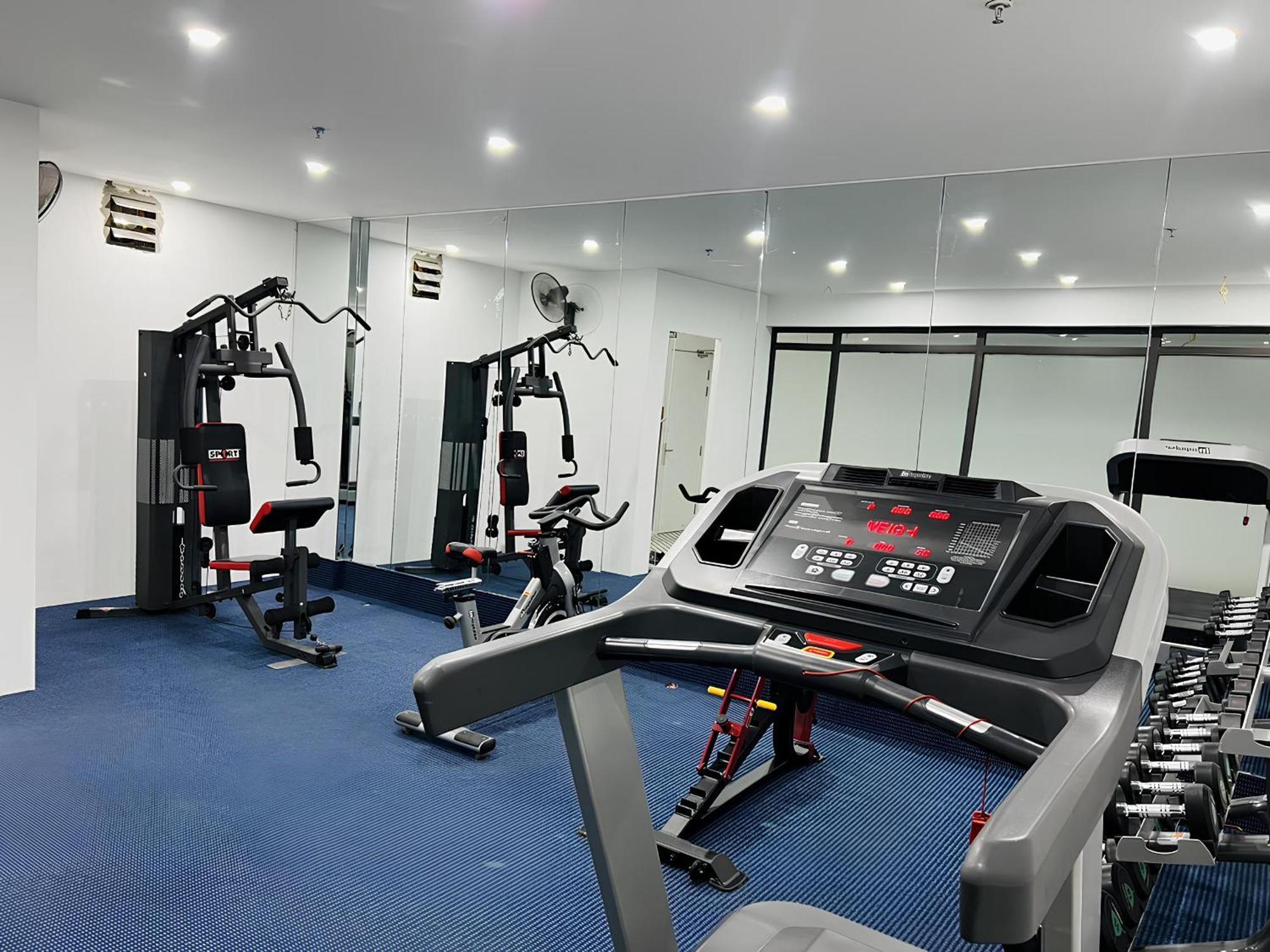 May De Ville Crown Hotel Hanoi Bagian luar foto The gym at the hotel